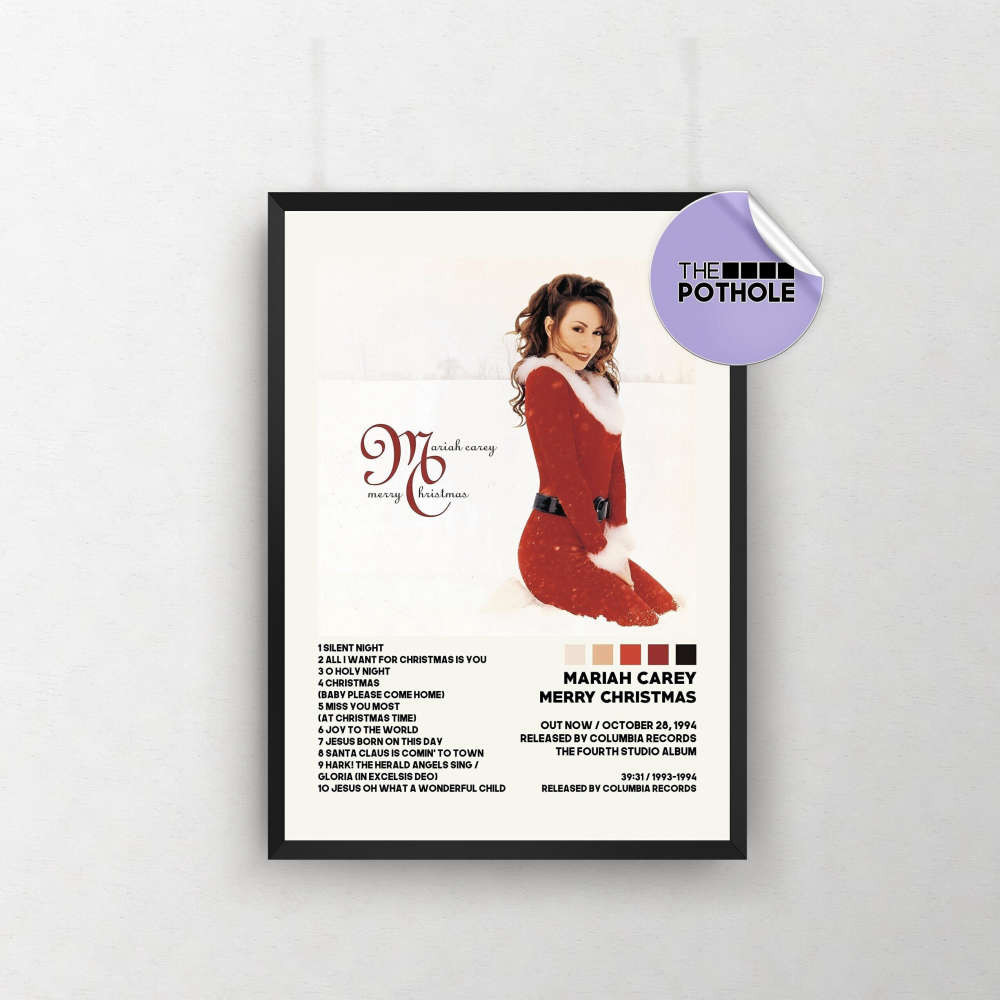 Mariah Carey Posters / Merry Christmas Poster / Merry Christmas / Album Cover Poster / Poster Print Wall Art / Music Poster / Home Decor 79