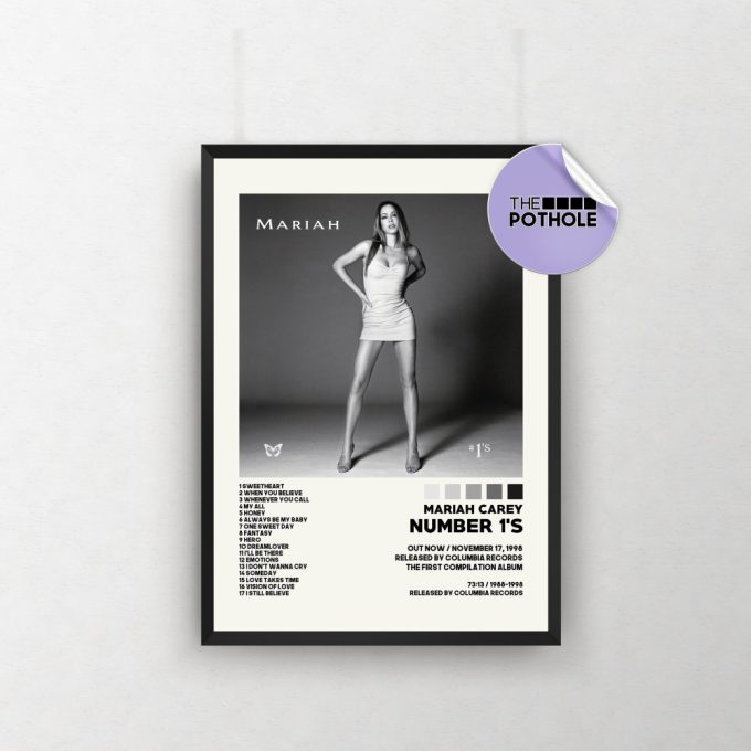 Mariah Carey Posters / Number 1S Poster / Mariah Carey Number 1S / Album Cover Poster / Poster Print Wall Art / Music Posters / Home Decor 2