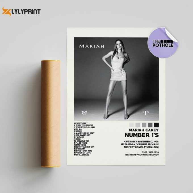 Mariah Carey Posters / Number 1S Poster / Mariah Carey Number 1S / Album Cover Poster / Poster Print Wall Art / Music Posters / Home Decor 1