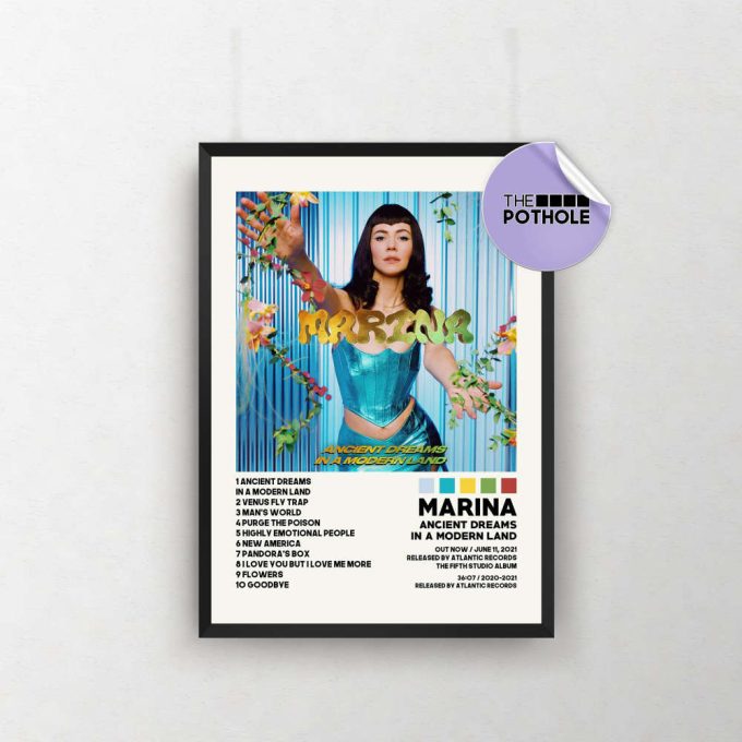 Marina And The Diamonds Posters, Ancient Dreams In A Modern Land Poster, Album Cover Poster, Poster Print Wall Art, Custom Poster, Marina 2