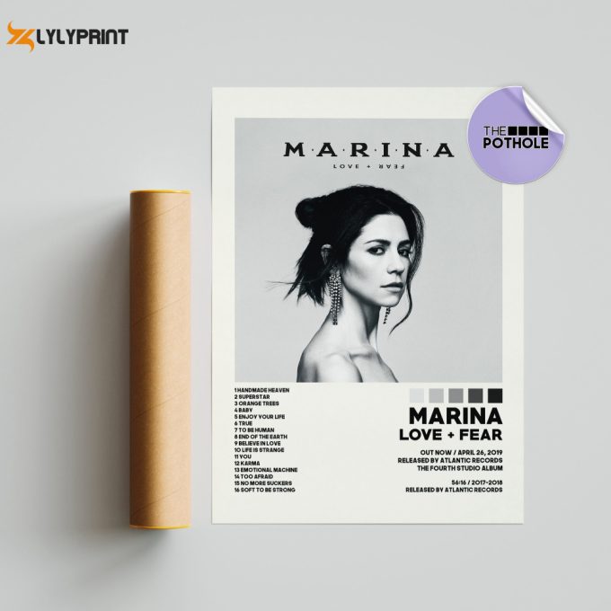 Marina And The Diamonds Posters, Love &Amp;Amp; Fear Poster, Album Cover Poster, Poster Print Wall Art, Custom Poster, Home Decor, Marina 1