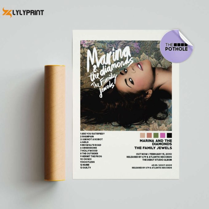 Marina And The Diamonds Posters, The Family Jewels Poster, Album Cover Poster, Poster Print Wall Art, Custom Poster, Home Decor, Marina 1