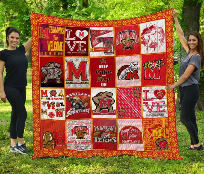 Maryland Terrapins Quilt Blanket For Fans Home Decor Gift 2