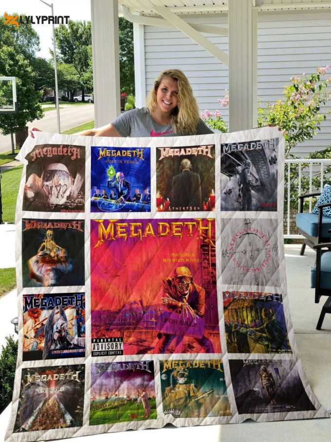 Megadeth Quilt Blanket For Fans Home Decor Gift 1