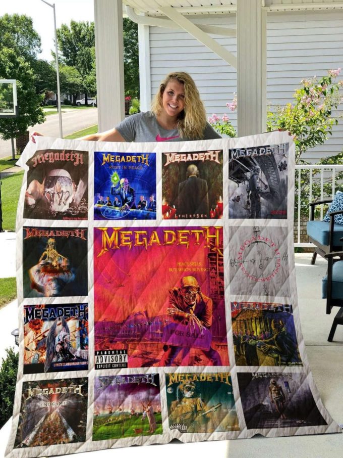 Megadeth Quilt Blanket For Fans Home Decor Gift 2