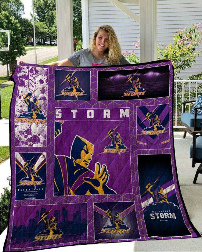 Melbourne Storm 1 Quilt Blanket For Fans Home Decor Gift 2