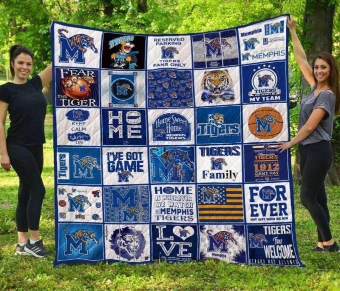 Memphis Tigers Quilt Blanket For Fans Home Decor Gift 2