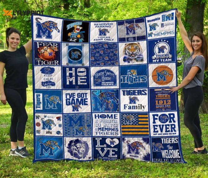 Memphis Tigers Quilt Blanket For Fans Home Decor Gift 1