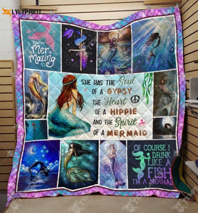 Mermaid 3D Customized Quilt 1