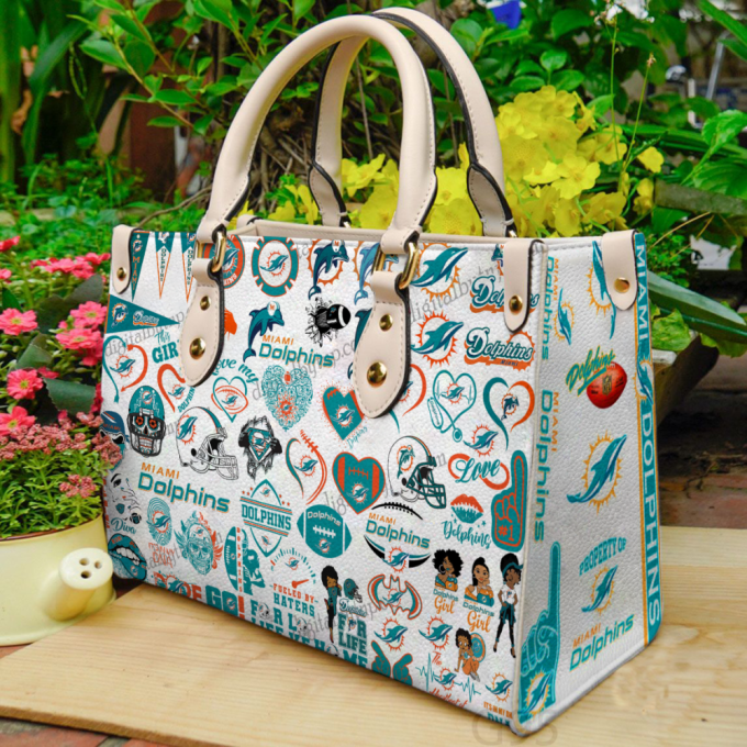 Miami Dolphins 1 Leather Bag For Women Gift 2