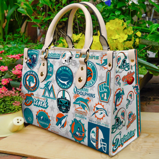 Miami Dolphins 2 Leather Bag For Women Gift 2