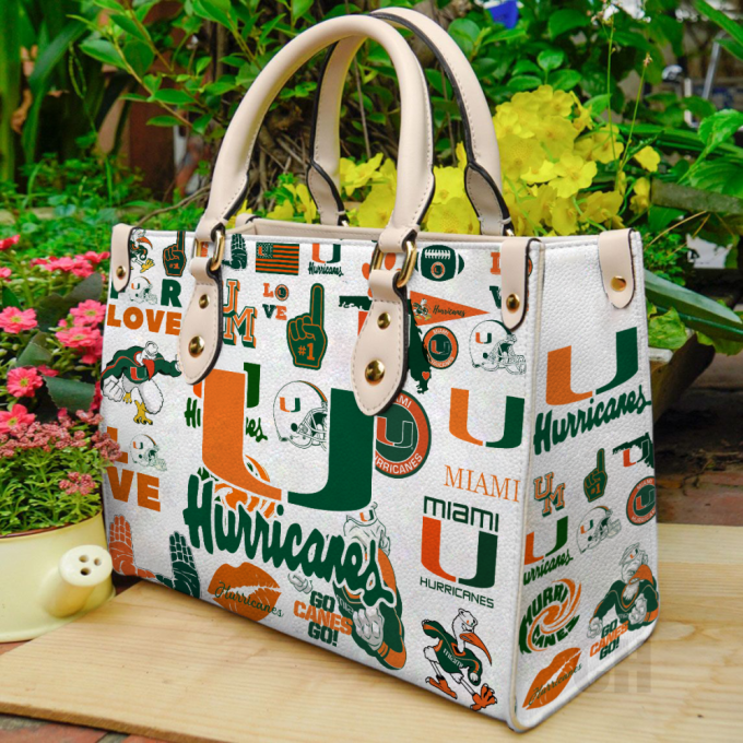 Miami Hurricanes 1 Leather Handbag Gift For Women 2