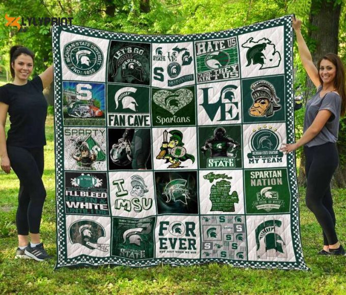 Michigan State Spartans 3D Customized Quilt Blanket For Fans Home Decor Gift