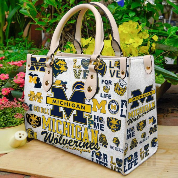 Michigan Wolverines 1 Leather Handbag Gift For Women 2