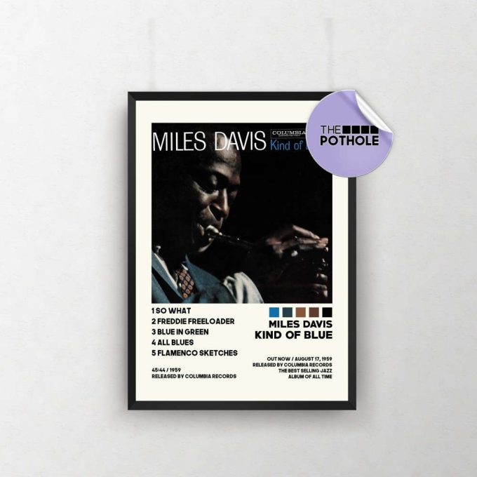 Miles Davis Posters / Kind Of Blue Poster / Miles Davis, Kind Of Blue, Album Cover Poster, Poster Print Wall Art, Custom Poster, Home Decor 2