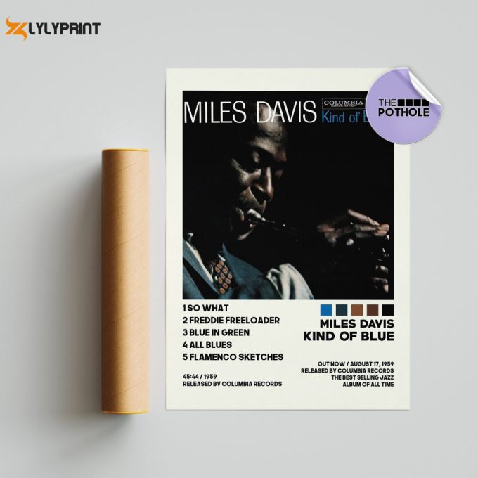 Miles Davis Posters / Kind Of Blue Poster / Miles Davis, Kind Of Blue, Album Cover Poster, Poster Print Wall Art, Custom Poster, Home Decor 1