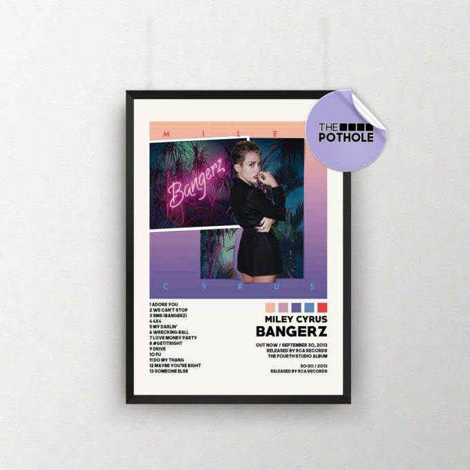 Miley Cyrus Posters / Bangerz Poster, Album Cover Poster, Print Wall Art, Custom Poster, Home Decor, Miley Cyrus, Bangerz 2