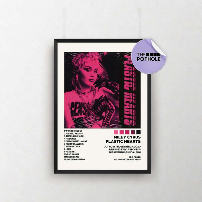 Miley Cyrus Posters / Plastic Hearts Poster, Album Cover Poster, Print Wall Art, Custom Poster, Home Decor, Miley Cyrus, Plastic Heart 2