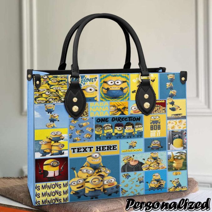 Minions Leather Handbag Gift For Women 2