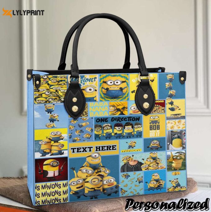 Minions Leather Handbag Gift For Women 1