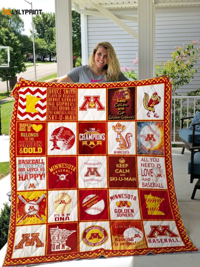 Minnesota Golden Gophers Quilt Blanket For Fans Home Decor Gift 1
