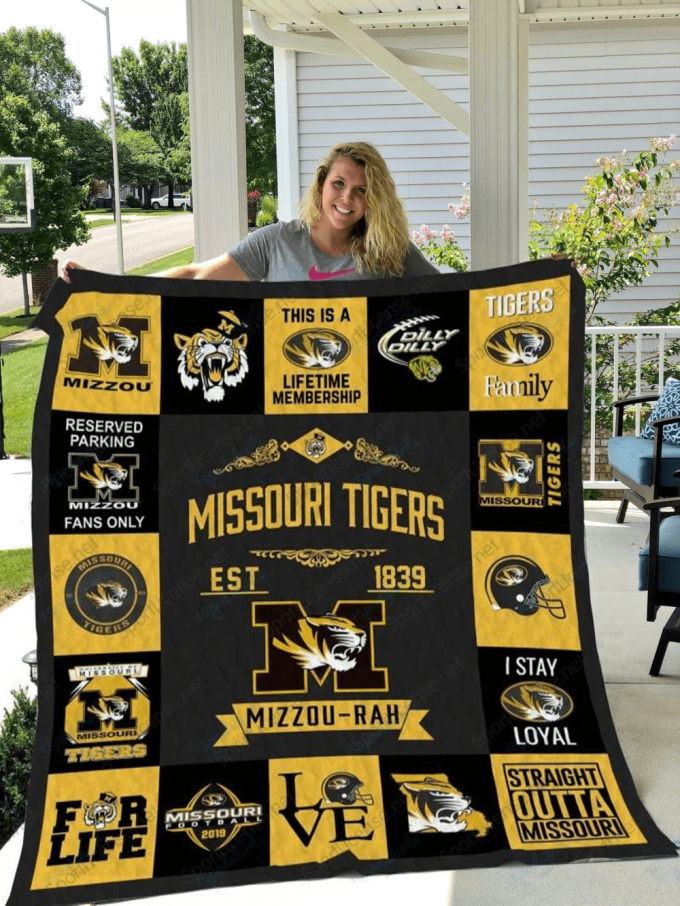 Missouri Tigers Quilt Blanket For Fans Home Decor Gift For Fans Home Decor Gift 2 2