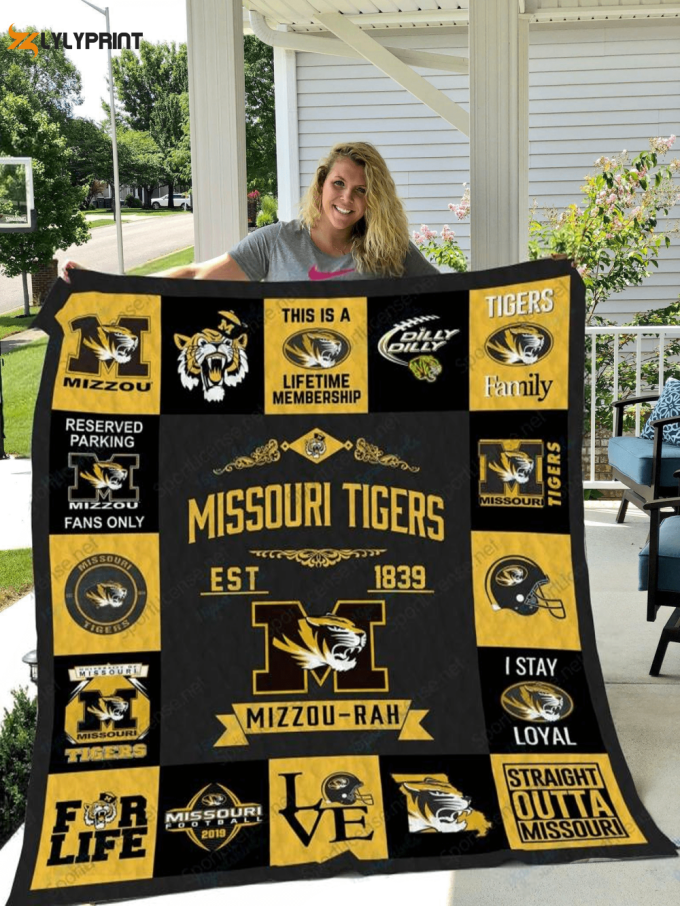 Missouri Tigers Quilt Blanket For Fans Home Decor Gift 1