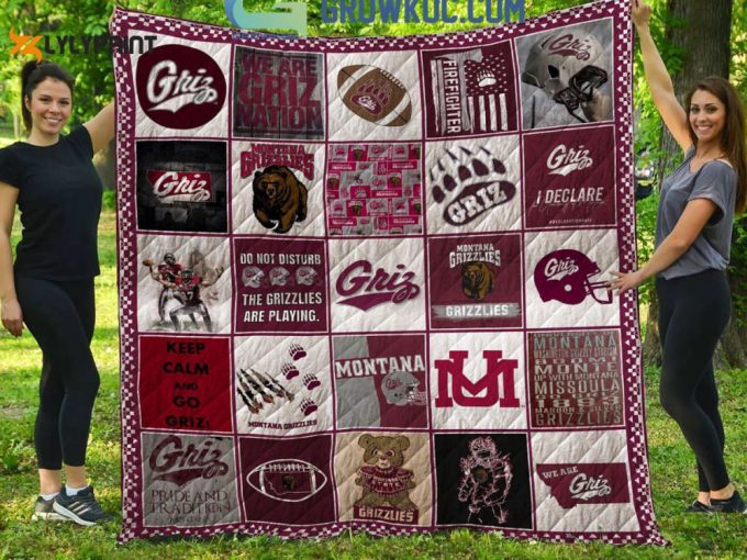 Montana Grizzlies 2 Quilt Blanket For Fans Home Decor Gift 1