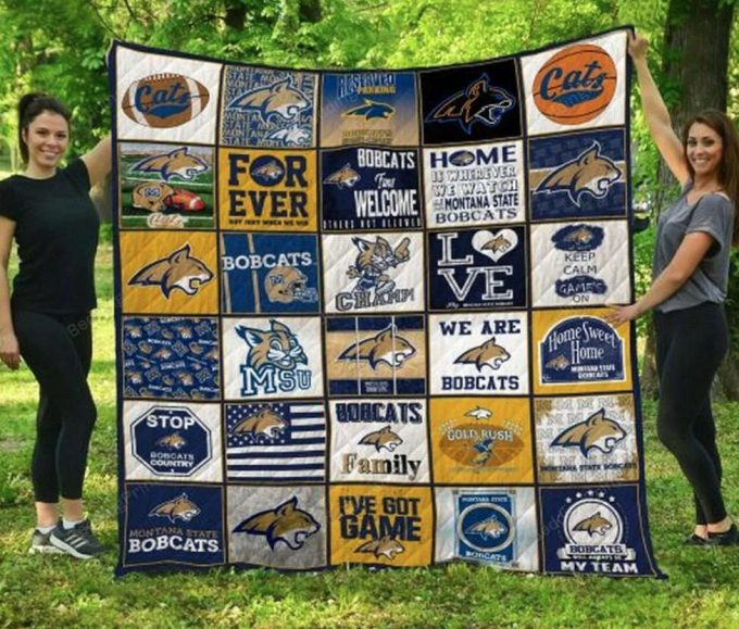 Montana State Bobcats 1 Quilt Blanket For Fans Home Decor Gift 2