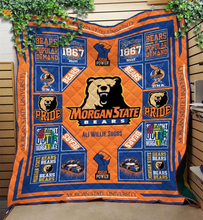 Morgan State Bears Quilt Blanket For Fans Home Decor Gift 1