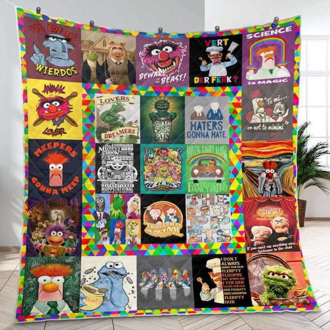 Muppet Quilt Blanket For Fans Home Decor Gift 3