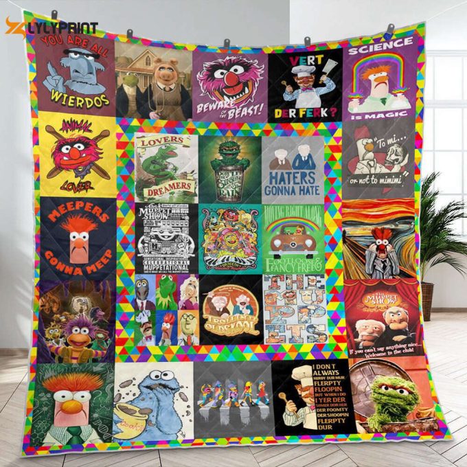 Muppet Quilt Blanket For Fans Home Decor Gift 1