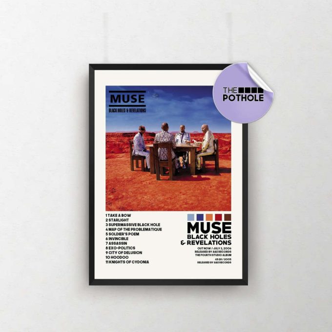 Muse Posters / Black Holes &Amp; Revelations Poster / Muse, Album Cover Poster, Poster Print Wall Art, Custom Poster, Home Decor 2