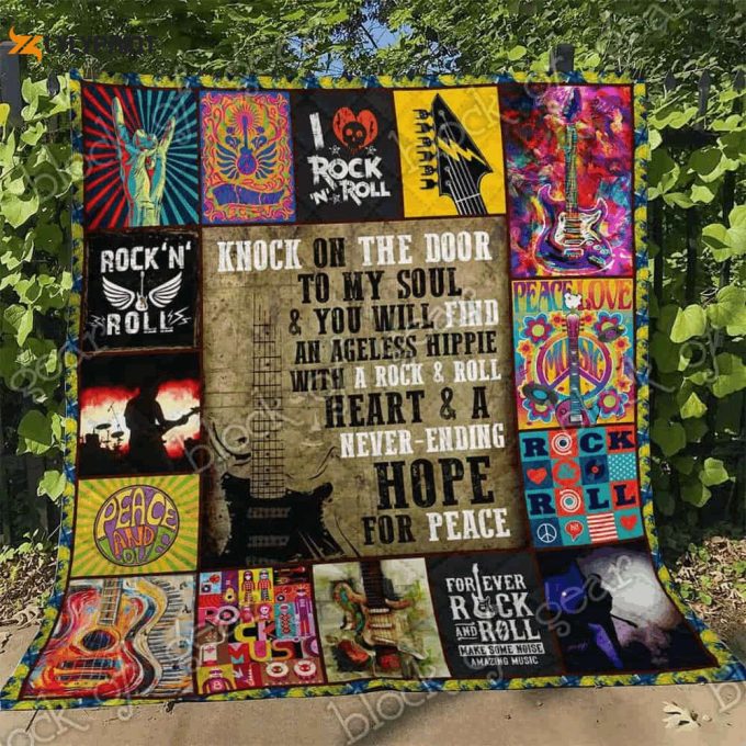Music Rock And Roll With A Hippie Soul 3D Customized Quilt 1