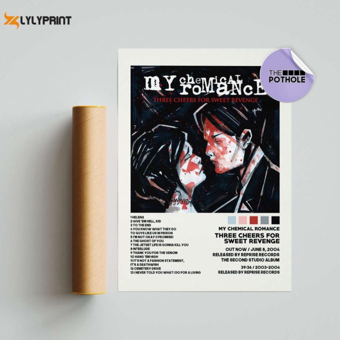 My Chemical Romance Posters / Three Cheers For Sweet Poster, Tracklist Album Cover Poster, Print Wall Art, My Chemical Romance 1