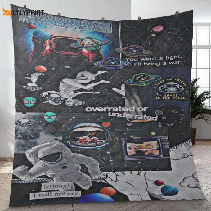 Nasa Houston Space Apollo Astronaut We Have A Present Ver2 Gifts Lover Quilt Blanket,Nasa Apollo Astronaut Quilt Blanket 1