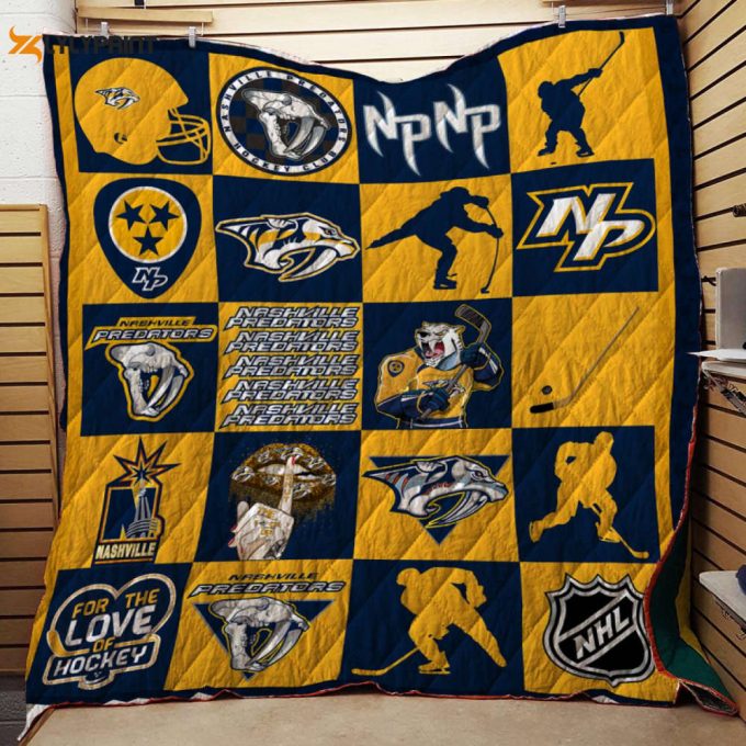 Nashville Predators 3D Customized Quilt Blanket For Fans Home Decor Gift 1