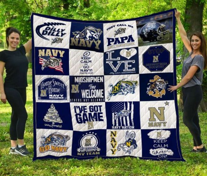 Navy Midshipmen 2 Quilt Blanket For Fans Home Decor Gift 2