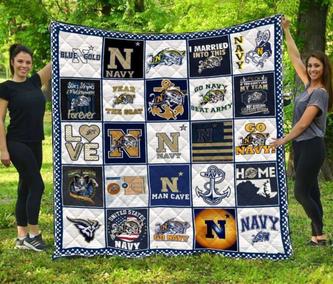 Navy Midshipmen 4 Quilt Blanket For Fans Home Decor Gift 1 2