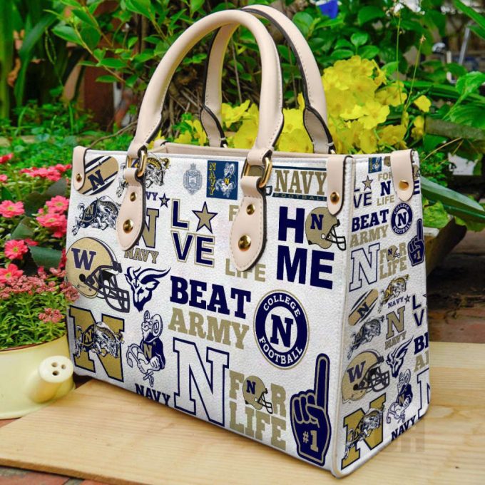 Navy Midshipmen Leather Handbag Gift For Women 2
