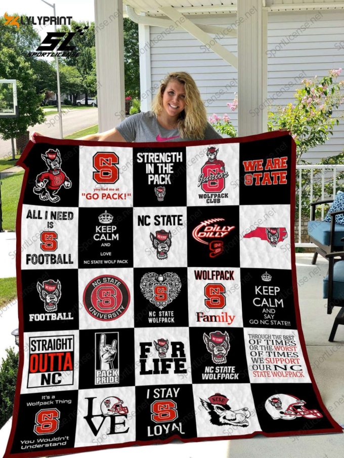 Nc State Wolfpack 2 Quilt Blanket For Fans Home Decor Gift 1
