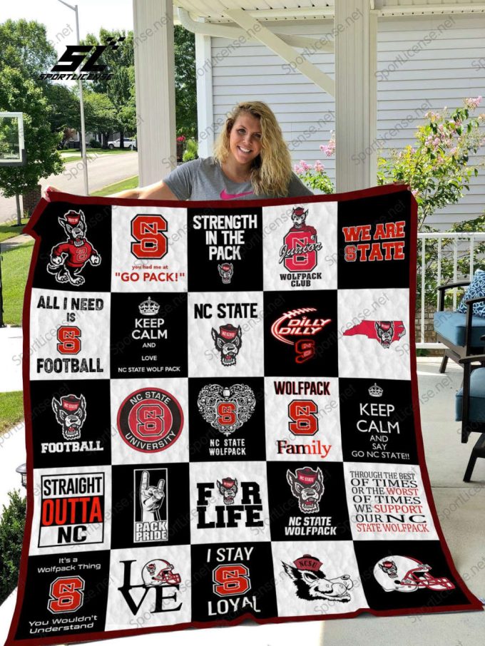 Nc State Wolfpack 2 Quilt Blanket For Fans Home Decor Gift 2