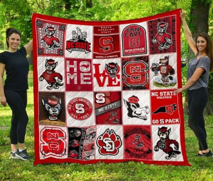 Nc State Wolfpack 2 Quilt Blanket For Fans Home Decor Gift 3
