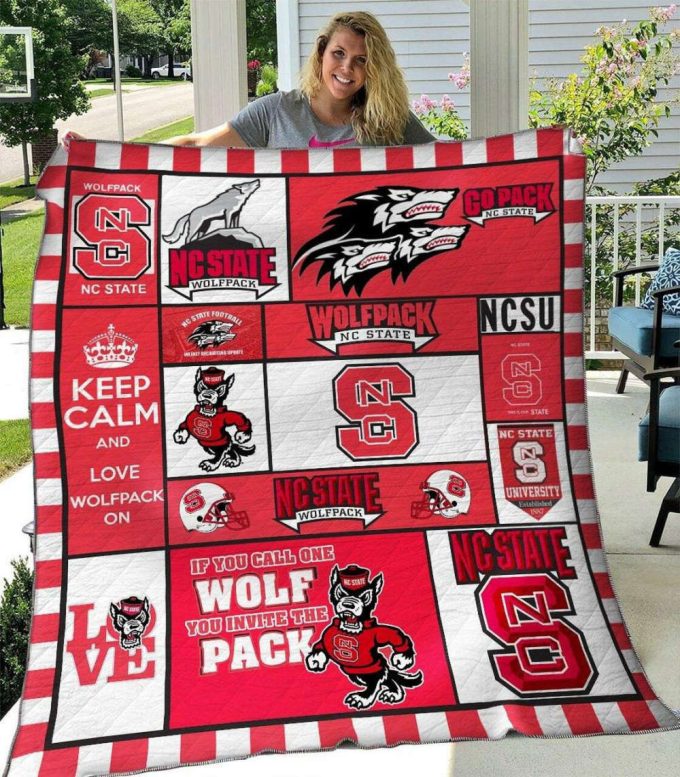 Nc State Wolfpack Quilt Blanket For Fans Home Decor Gift 2