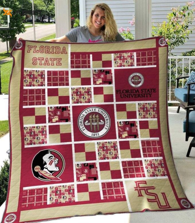 Ncaa Florida State Seminoles 3D Customized Personalized 3D Customized Quilt Blanket 1