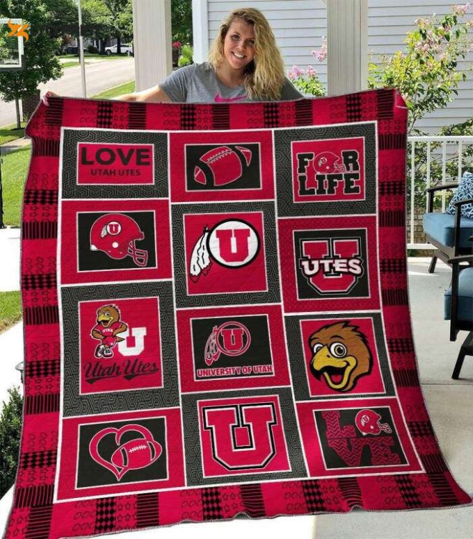 Ncaa Utah Utes 3D Customized Personalized 3D Customized Quilt Blanket Gift For Home Decor 1