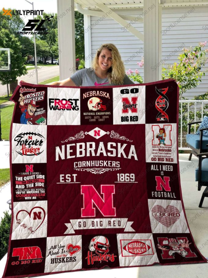 Nebraska Cornhuskers 3D Customized Quilt Blanket For Fans Home Decor Gift 1