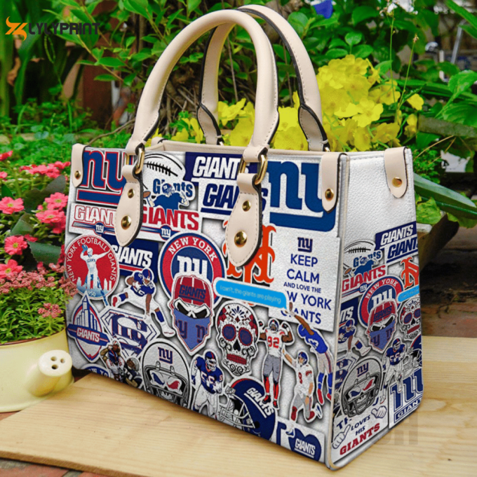 Stylish New York Giants Leather Hand Bag Gift For Women'S Day: Perfect Women S Day Gift 1