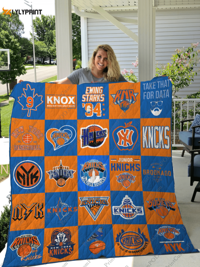 New York Knicks 1 Quilt Blanket For Fans Home Decor Gift 1