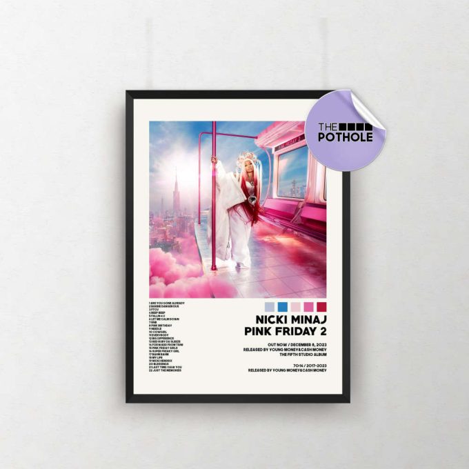 Nicki Minaj Posters / Pink Friday 2 Poster, Tracklist Album Cover Poster, Print Wall Art, Custom Poster, Nicki Minaj, Pink Friday 2 2